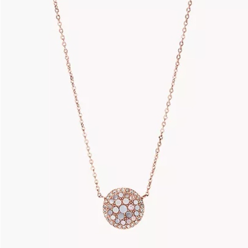 Fossil Mosaic Stainless Steel Necklace